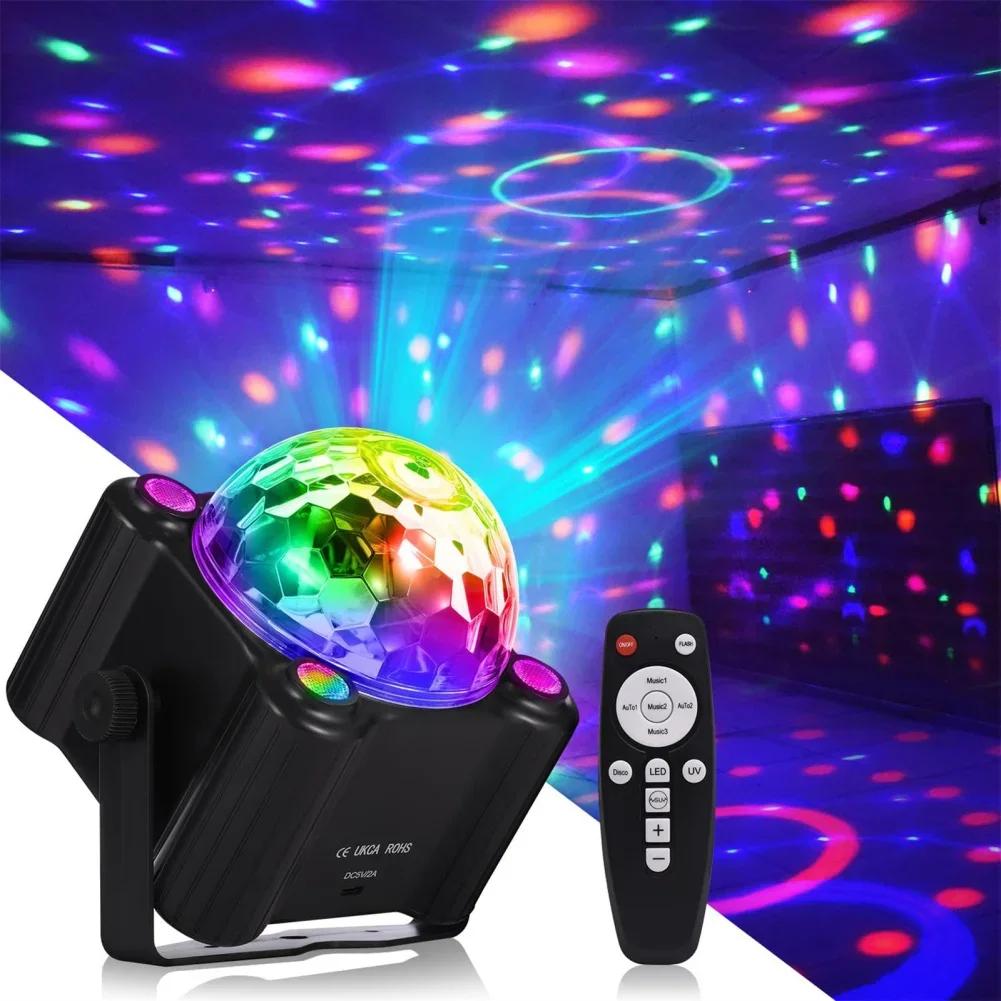 Party Lights Dj Disco Ball Lights Voice Controlled Strobe Stage Colorful Lights Birthday Christmas Party Decoration