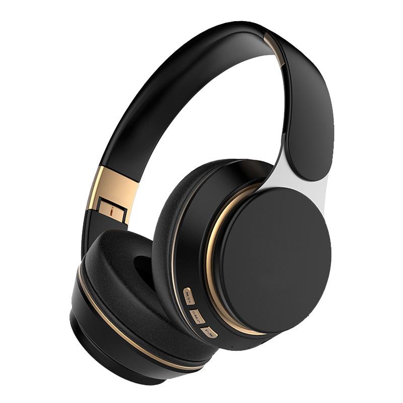 Bluetooth Wireless Earphones 5.0, Lossless Folding Stereo Earphones with Microphone,FM,SD/TF Slots,Active Noise Cancellation,Playback Time of 20 Hours