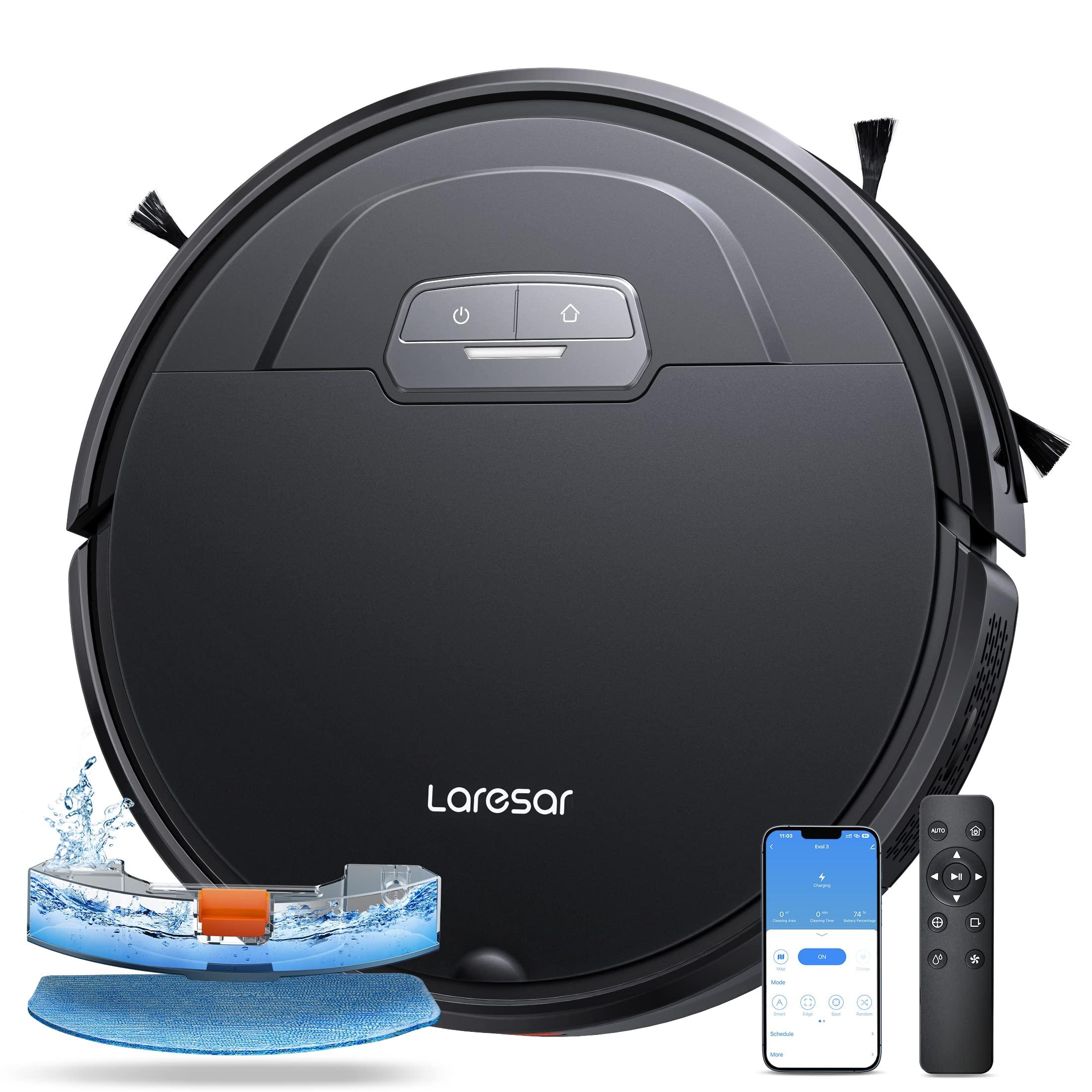 New Laresar Evol 3 intelligent Robot Vacuum 4500Pa Suction Sweeping Robots Multifunctional Intelligent Sweeping Robot with Auto Carpet Boost