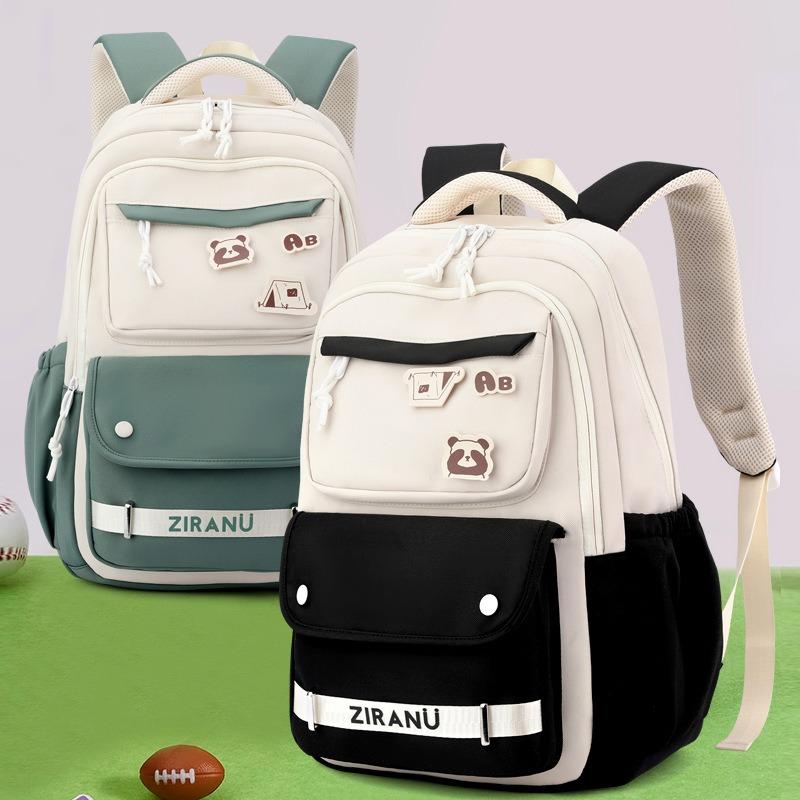 Autumn New Children Schoolbag Cartoon Panda High-value Backpack High Capacity Primary School Students Junior High School Students Schoolbag Grades 5-6