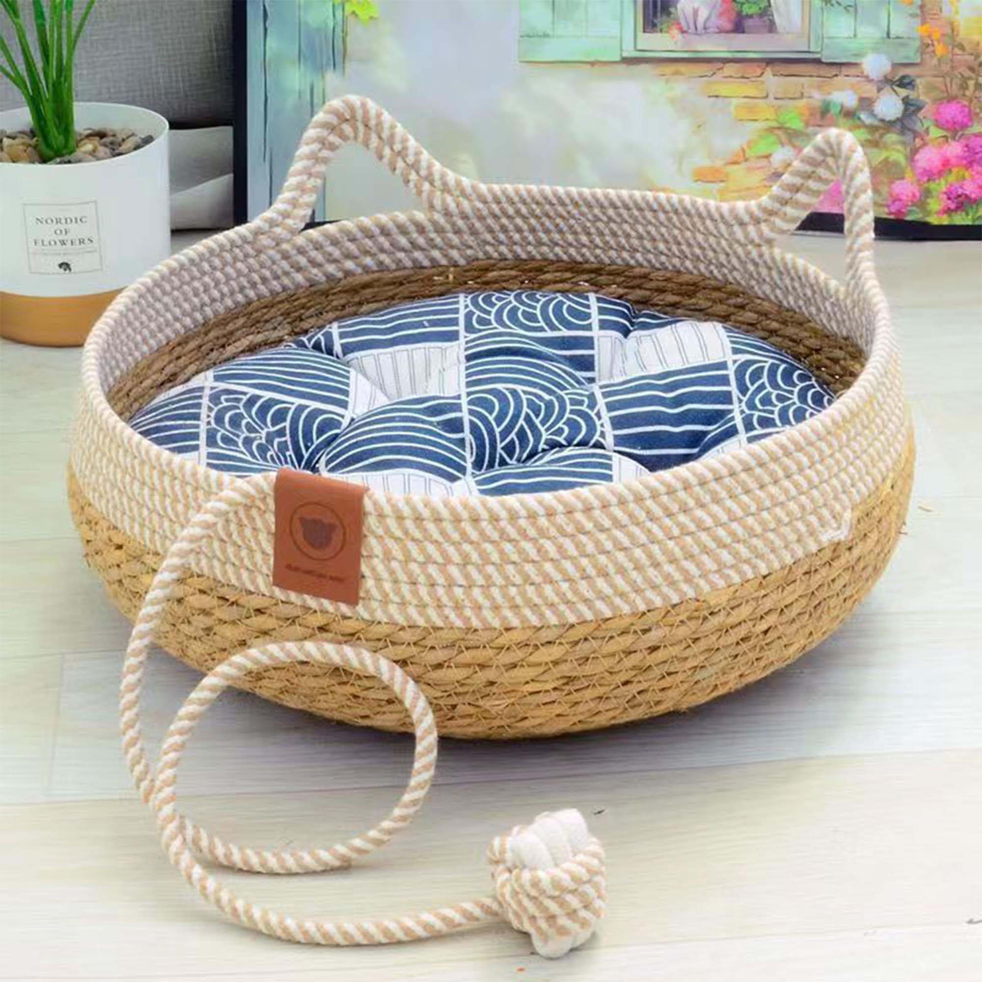 Cat Nest, Cat Rattan Nest, Hand -Woven Cat Nest
