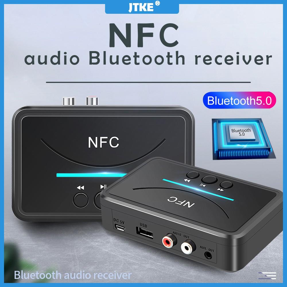 BT200 NFC Receptor audio Bluetooth 5.0 Adaptor audio Bluetooth stereo wireless NFC 3,5 mm AUX RCA Sunet muzical Difuzor auto