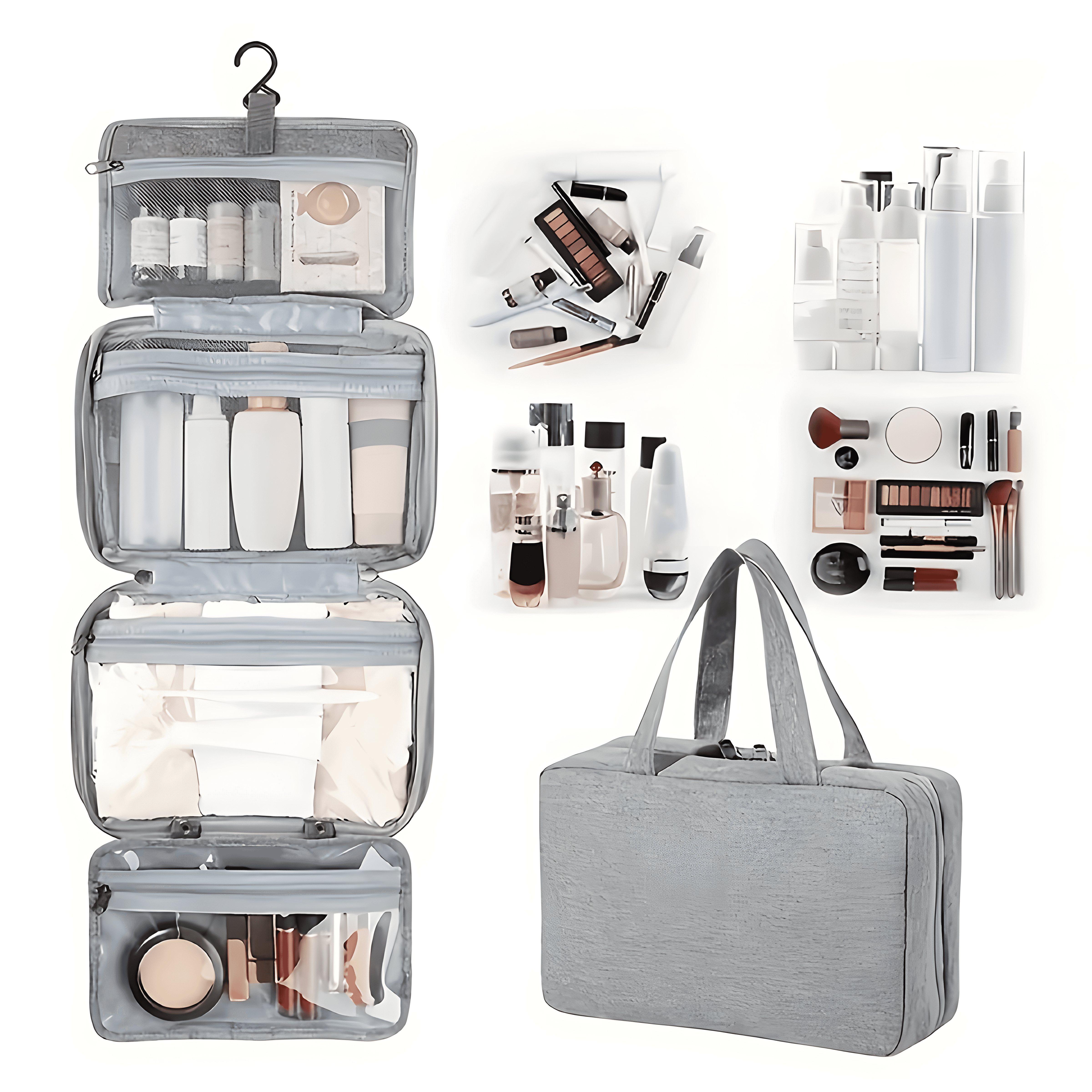 1pc Multi-Functional Waterproof Folding Toiletry Bag - Wet and Dry Separation Cosmetics Travel Storage