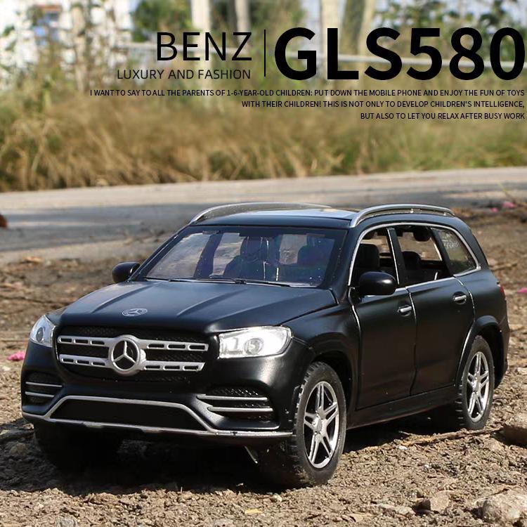 Mercedes Benz GLS580 4 Matic Luxury SUV Simulation Diecast & Toy Vehicles Sounds & Light Pull Back Car 1:32 Alloy Model