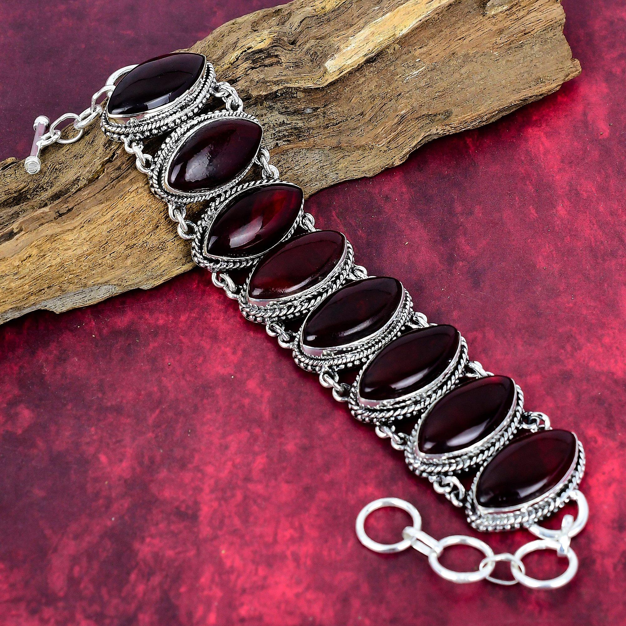 Red Flash Labradorite Bracelet, 925 Sterling Silver Gemstone Jewelry, Handmade Bracelet Amazing Jewelry, Gift For Love