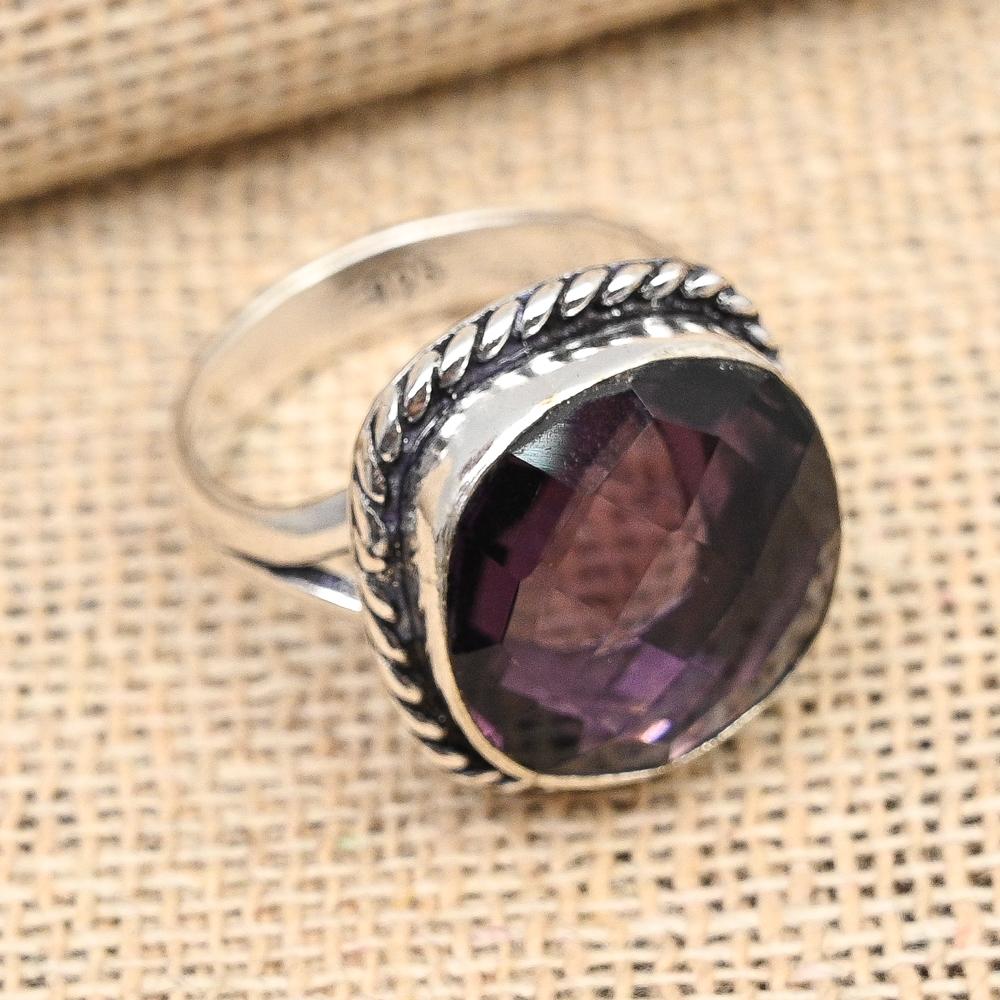 Wonderful Amethyst Gemstone Handmade Jewelry 925 Sterling Silver Ring
