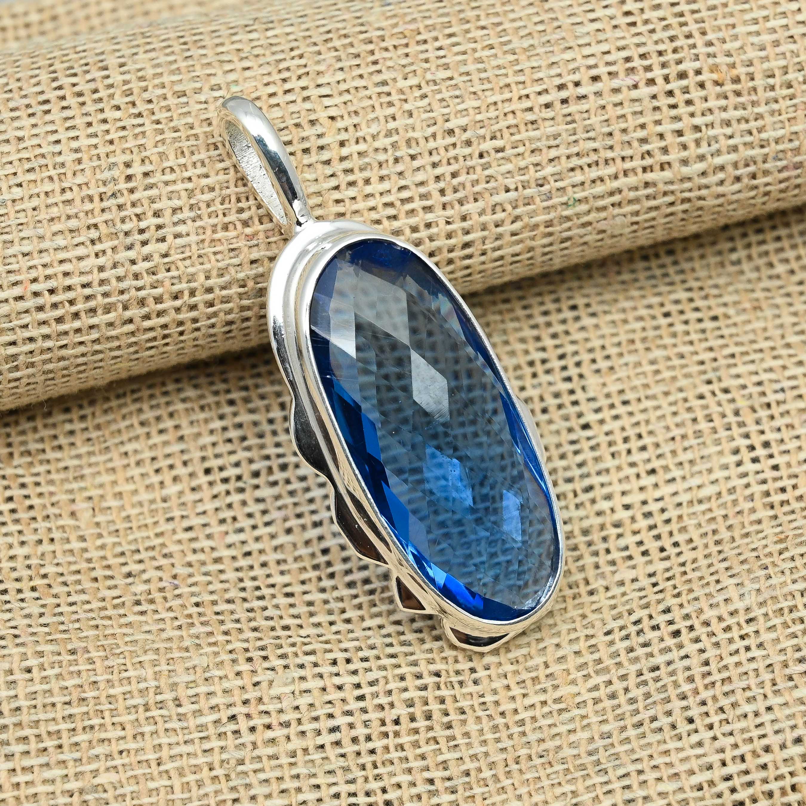 Tanzanite Gemstone 925 Sterling Silver Jewelry Handmade Pendant For Women