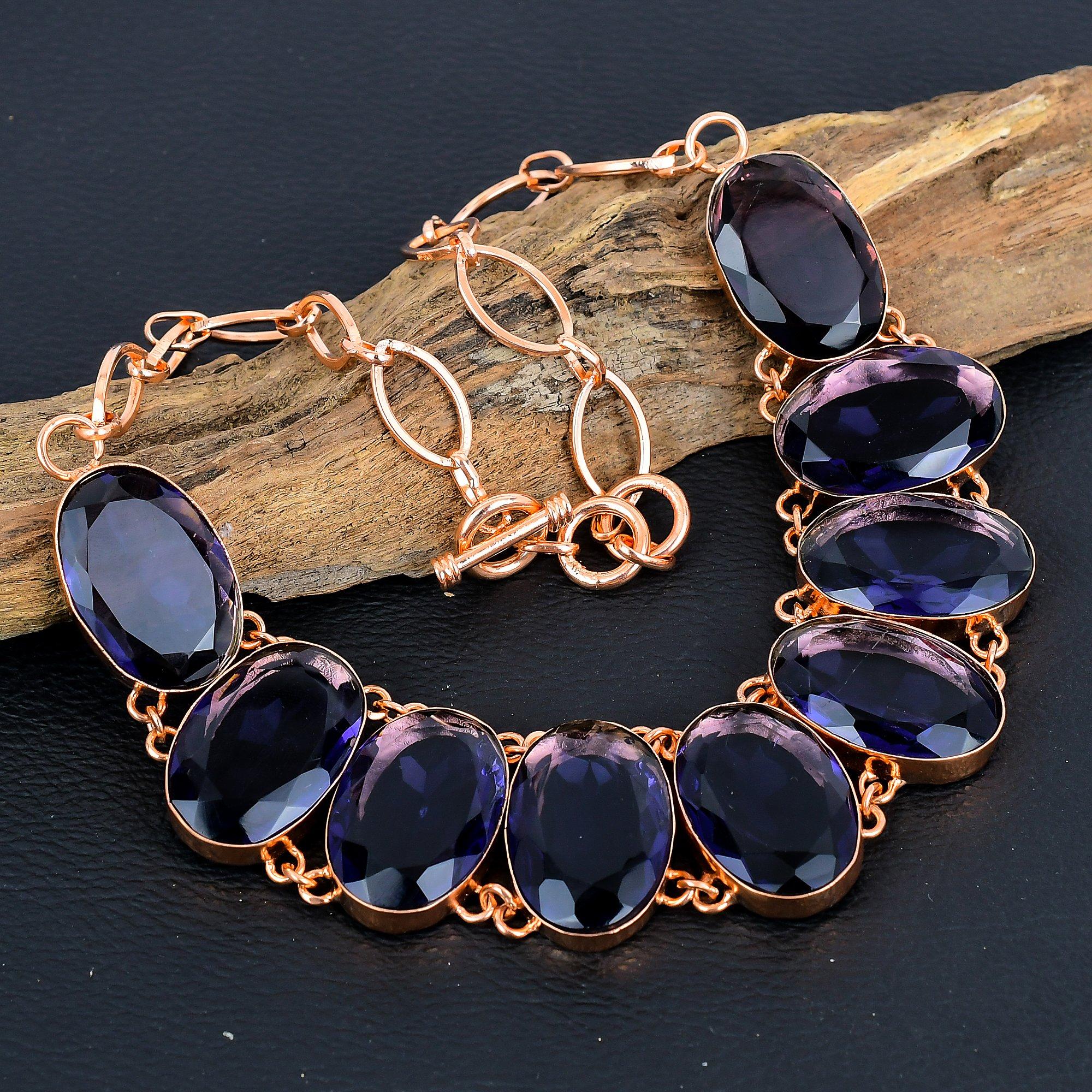 Amethyst Gemstone Jewelry, Handmade Copper Necklace, Beauteous Necklace Jewelry With Adjustable Chain Jewelry For Memorial Day
