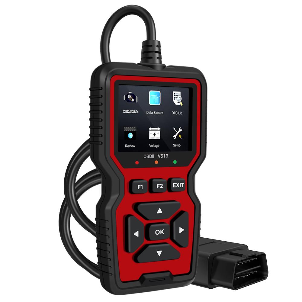 OBD2-Scanner Kfz-Fehlerdiagnoseinstrument Motorfehler-Lesedaten V519 Elm327 Batteriespannungserkennungscodeleser