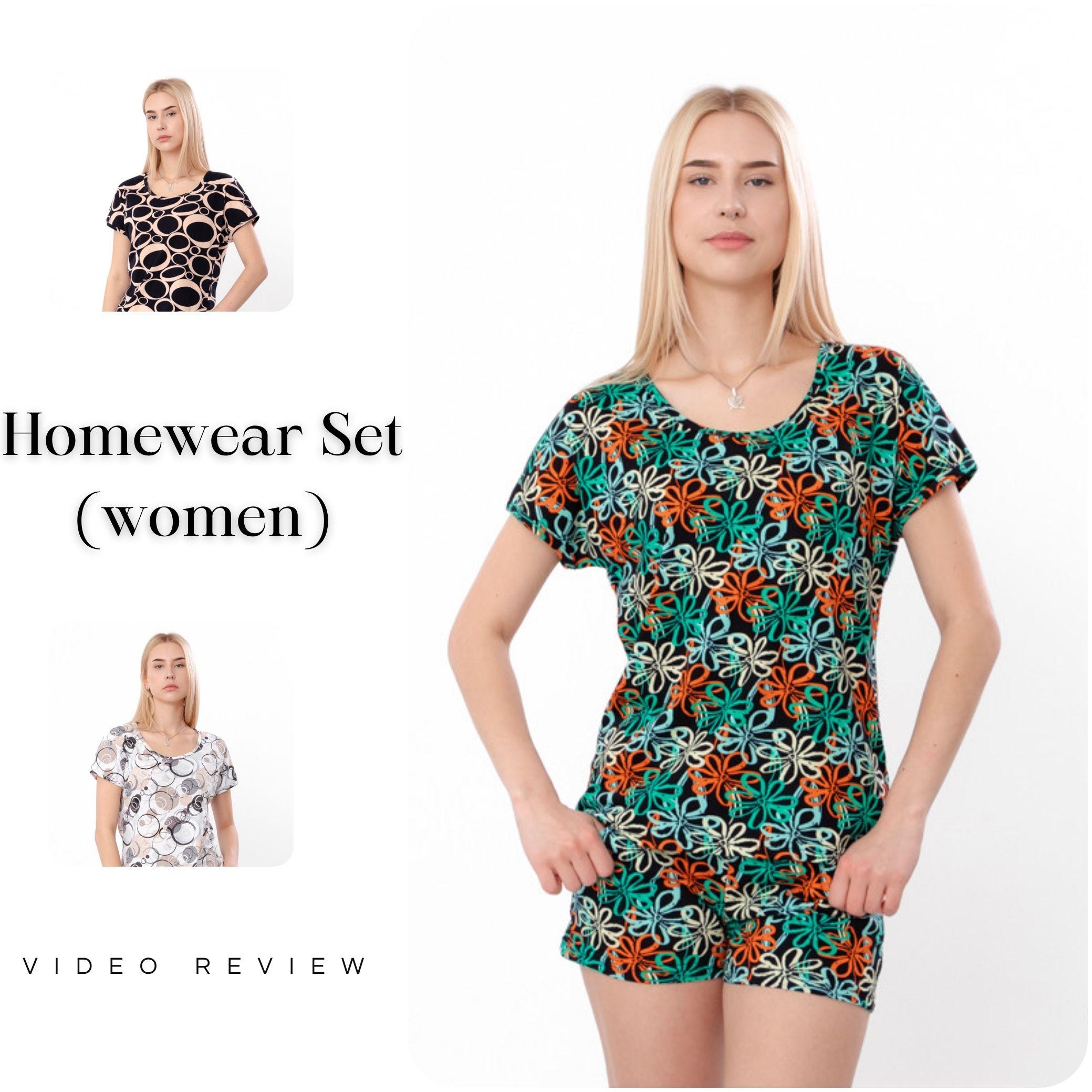 Soft and Stylish Homewear Set for Women – Top and Bottoms Included, Summer, 8072-002-1 HC