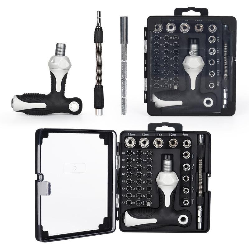 38-in-1 Multifunction Ratchet Screwdriver Set Socket Screwdriver Home Motorcycle Machine Repair Hand Tools Kit