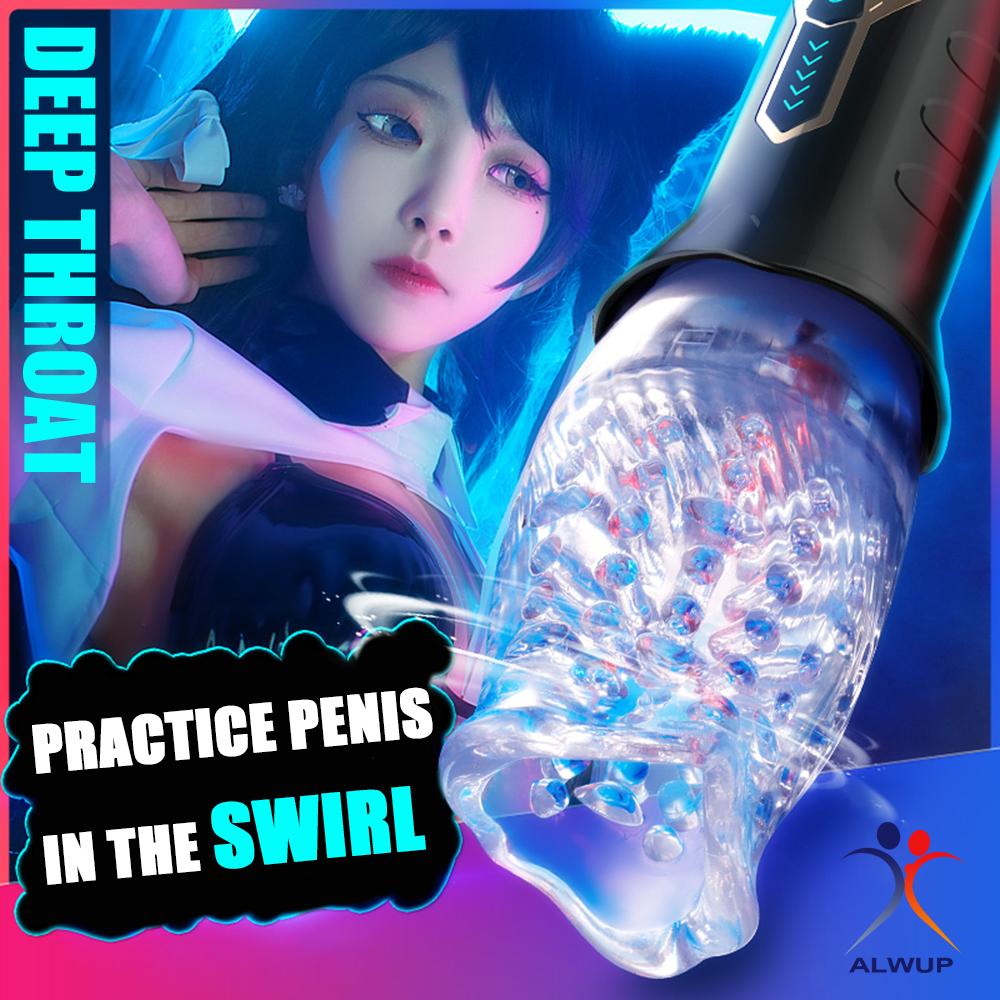 360°Rotation Male Masturbator Cup Penis Stimulate Massager Exercise Lasting Sex Toys For Men Strong Vibrator Delay Erotic Toys