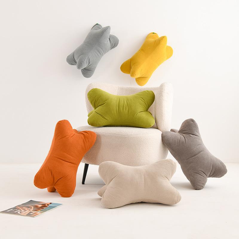 Bone Shape Pillow Cervical Lumbar Support Office Chair Bed Wedge Pillow & Leg Rest for Health Comfort Gift