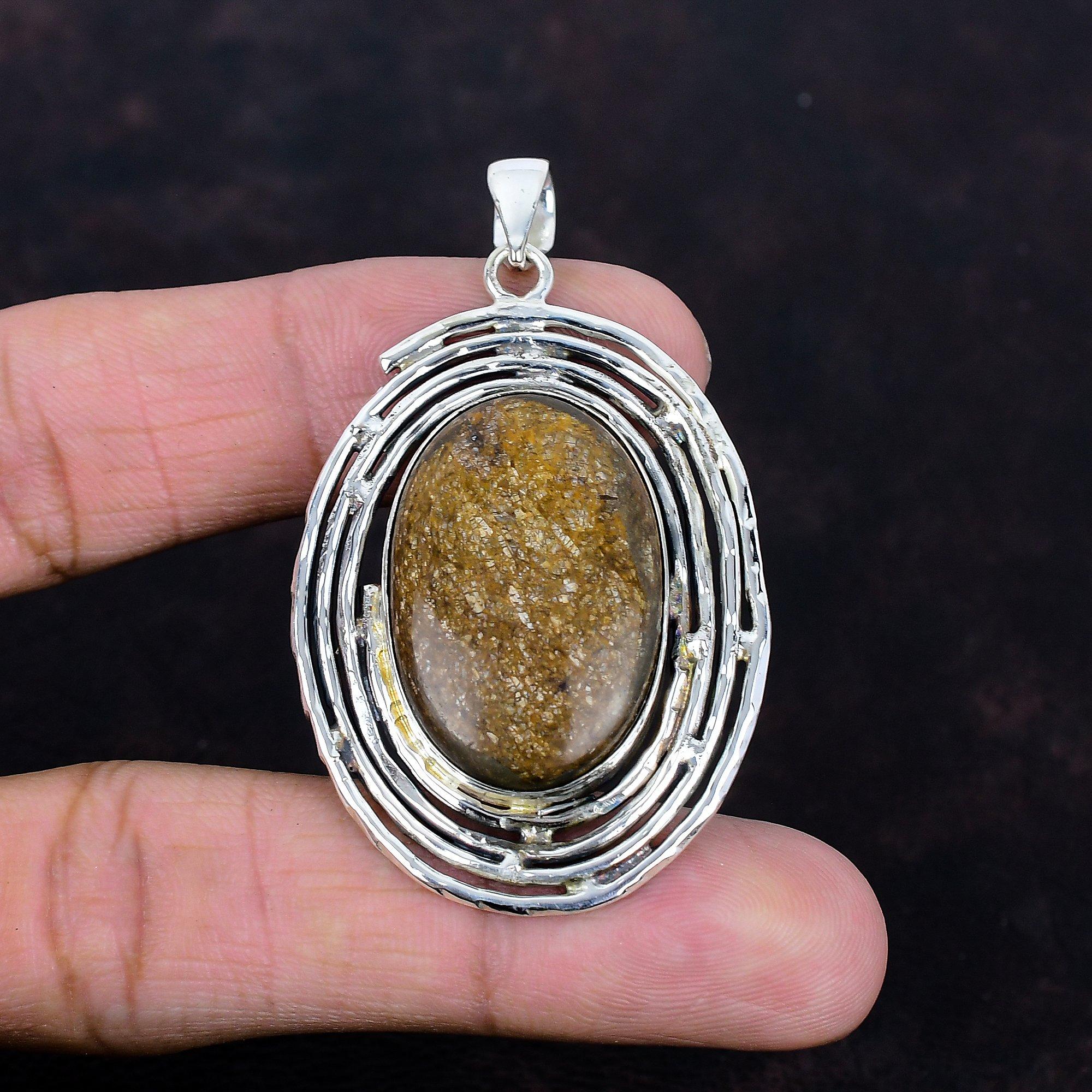 Bronzite Pendant Handmade Genuine Gemstone Pendant 925 Sterling Silver Pendant Amazing Bronzite Jewelry Unique Design Pendant Gifts for Him