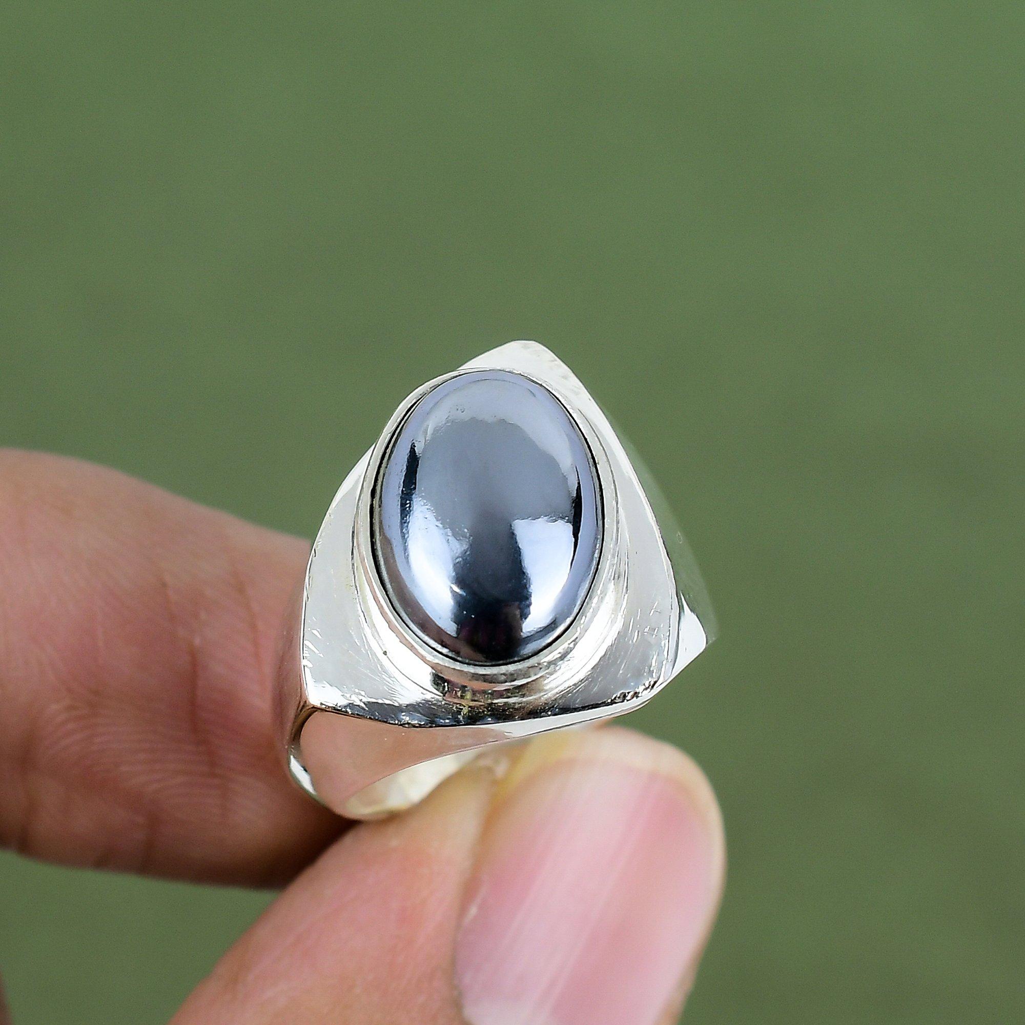 Schungit Ring 925 Sterling Silber Ring Schöner Schmuck Sehr Hübscher Edelsteinring Handgefertigter Boho Schmuck Geschenk Für Papa In Ringgröße Erhältlich