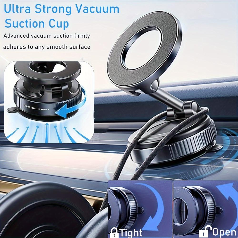 360 Adjustable Magnetic Foldable Phone Holder, Universal Portable Mount for Car Gym Bathroom Mirror All Smartphones