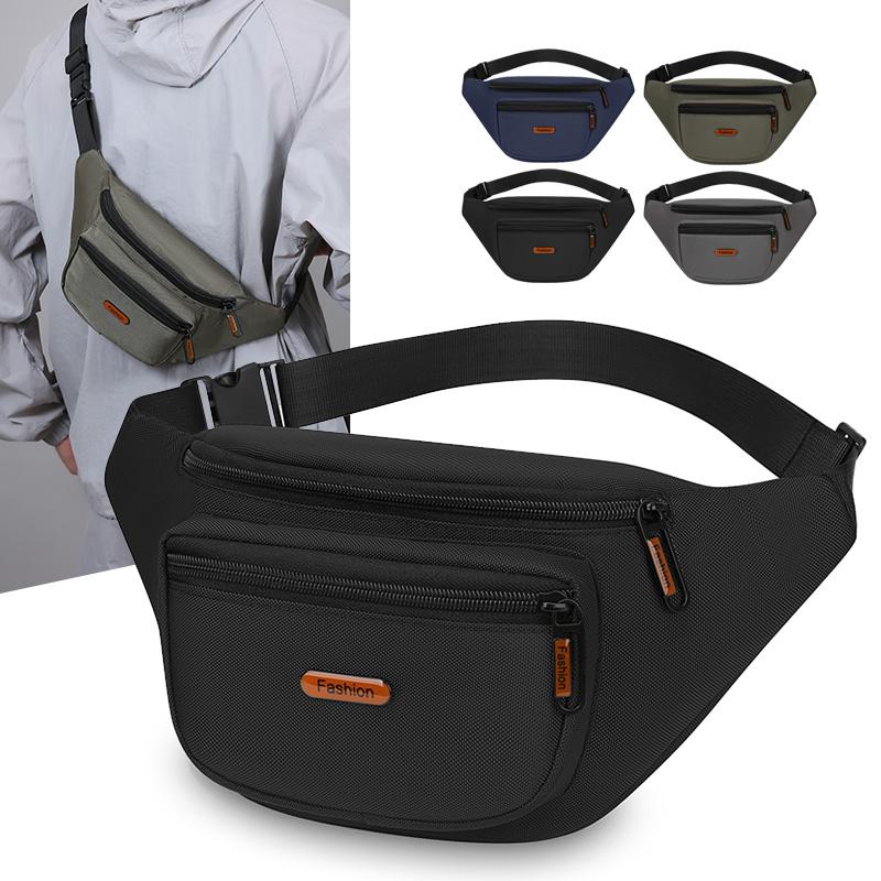 Waterproof Men's Waist Pack Fanny Pack with Adjustable Strap for Travel Sports Running - Quick-Access Outdoor Waist Bag