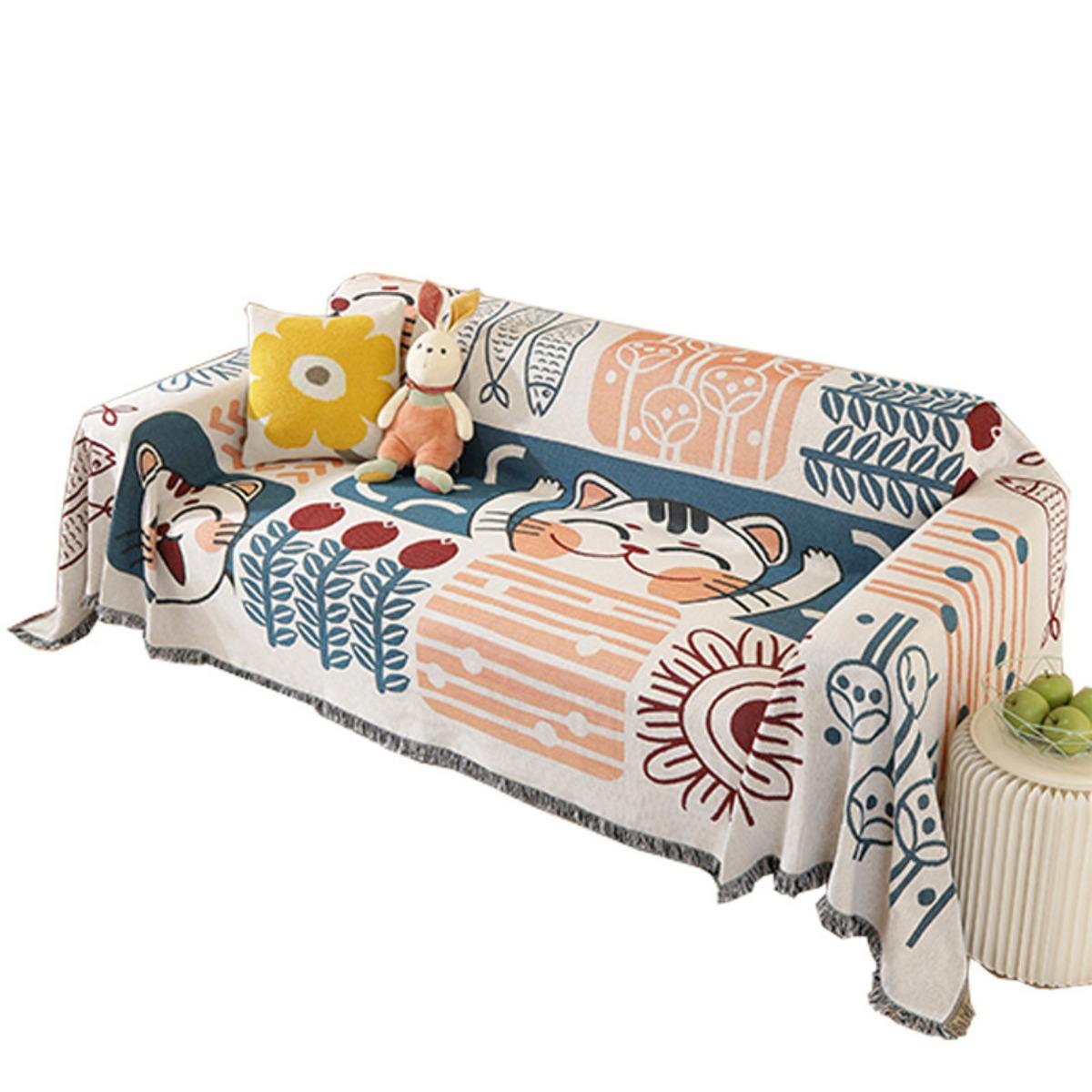 Sofa Blanket, Sofa Towel, Cover Cloth, Outdoor, Living Room, Sofa Cover Cloth, Double-sided Backrest, Thick Back Towel, Camping