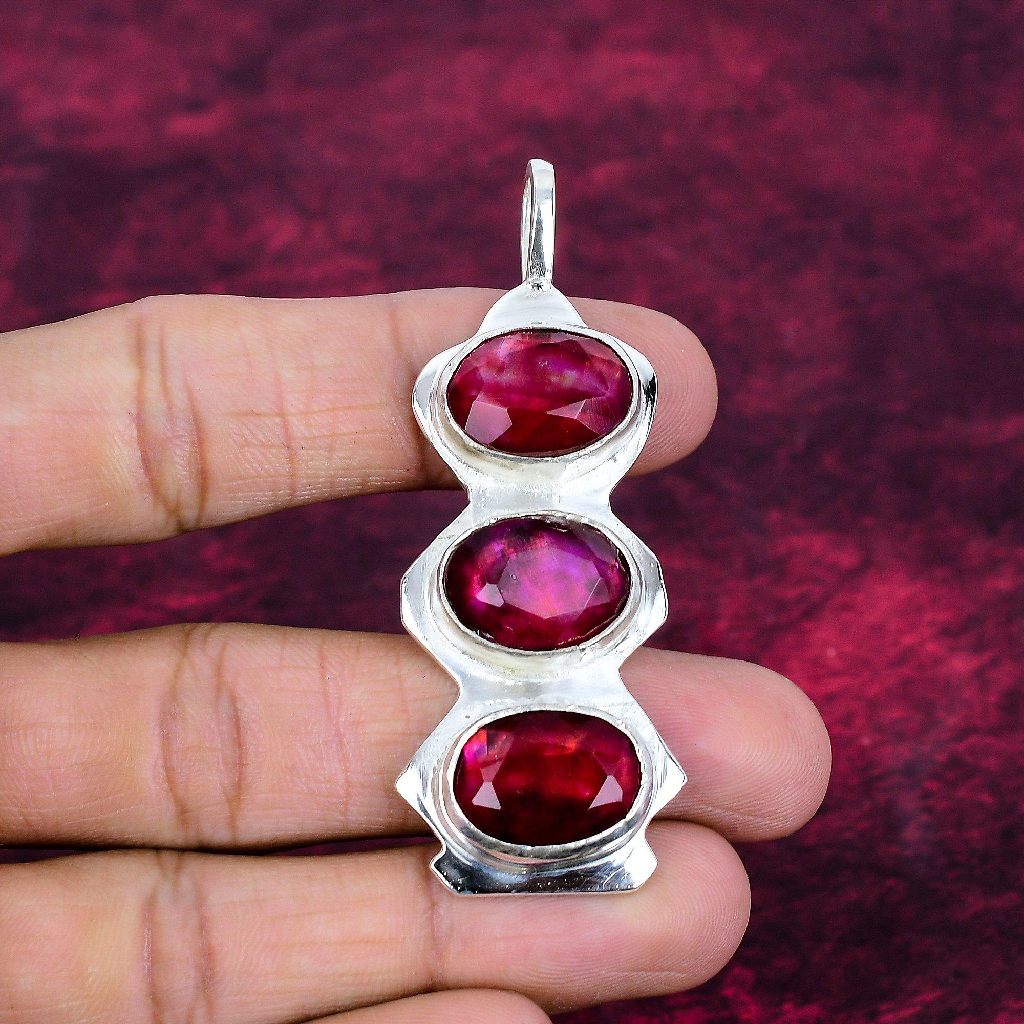 Ammolite Pendant Gemstone Handmade Jewelry, 925 Solid Sterling Silver Pendant, Gift For Wife Jewelry