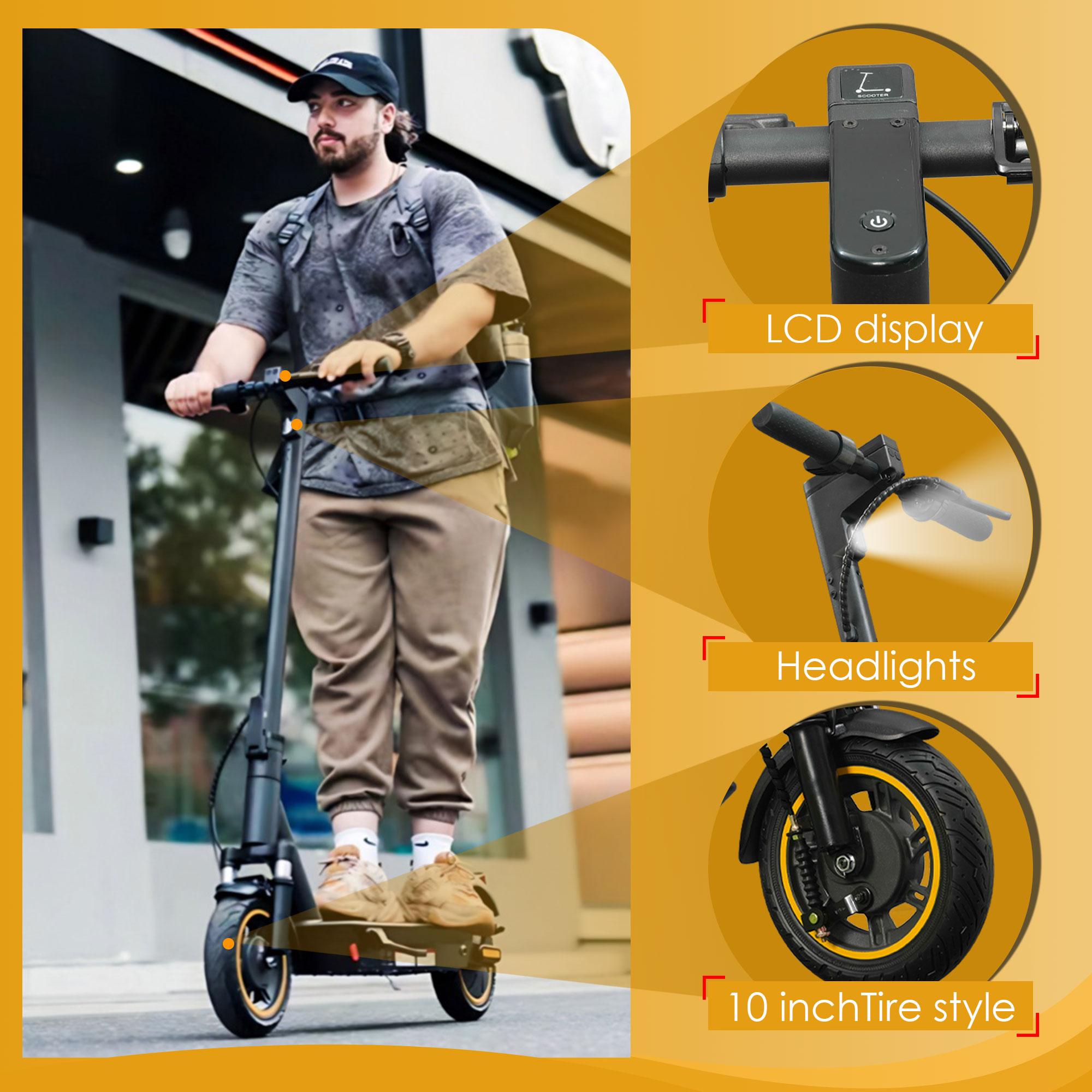 HEZZO G30 Adult Multi Terrain City Commuting Electric Scooter 500W Motor 36V15AH Battery 10 Inch Road Tire Outdoor Riding Foldabe Escooter