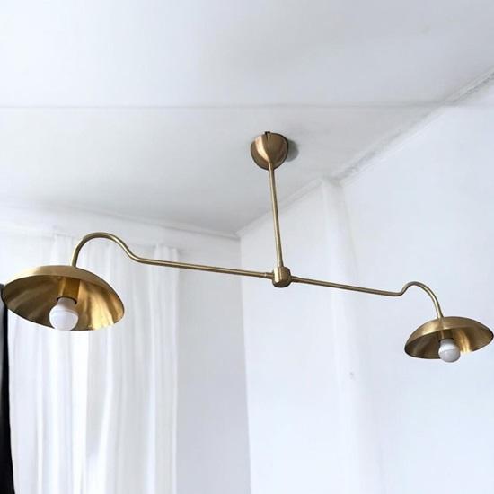 Aldorno Linear Shade Pendant Chandelier Elegant Lighting Fixture for Dining Room or Living Room, Modern Stylish Hanging Light