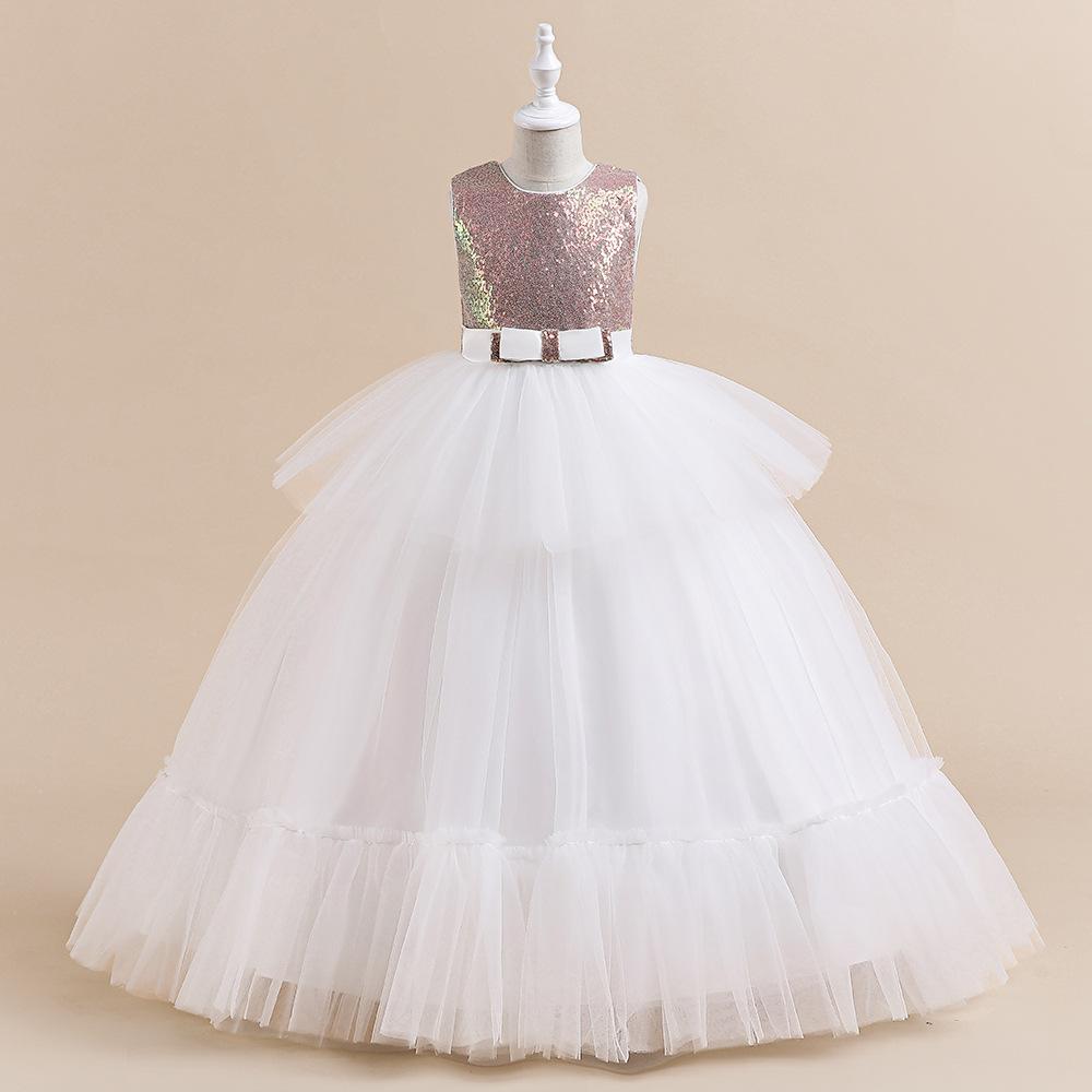 5-14 Years Teenage Girl Wedding Party Dresses Elegant Flower Girls Dress Pageant Long Gown Formal Evening Kids Dresses for Girls