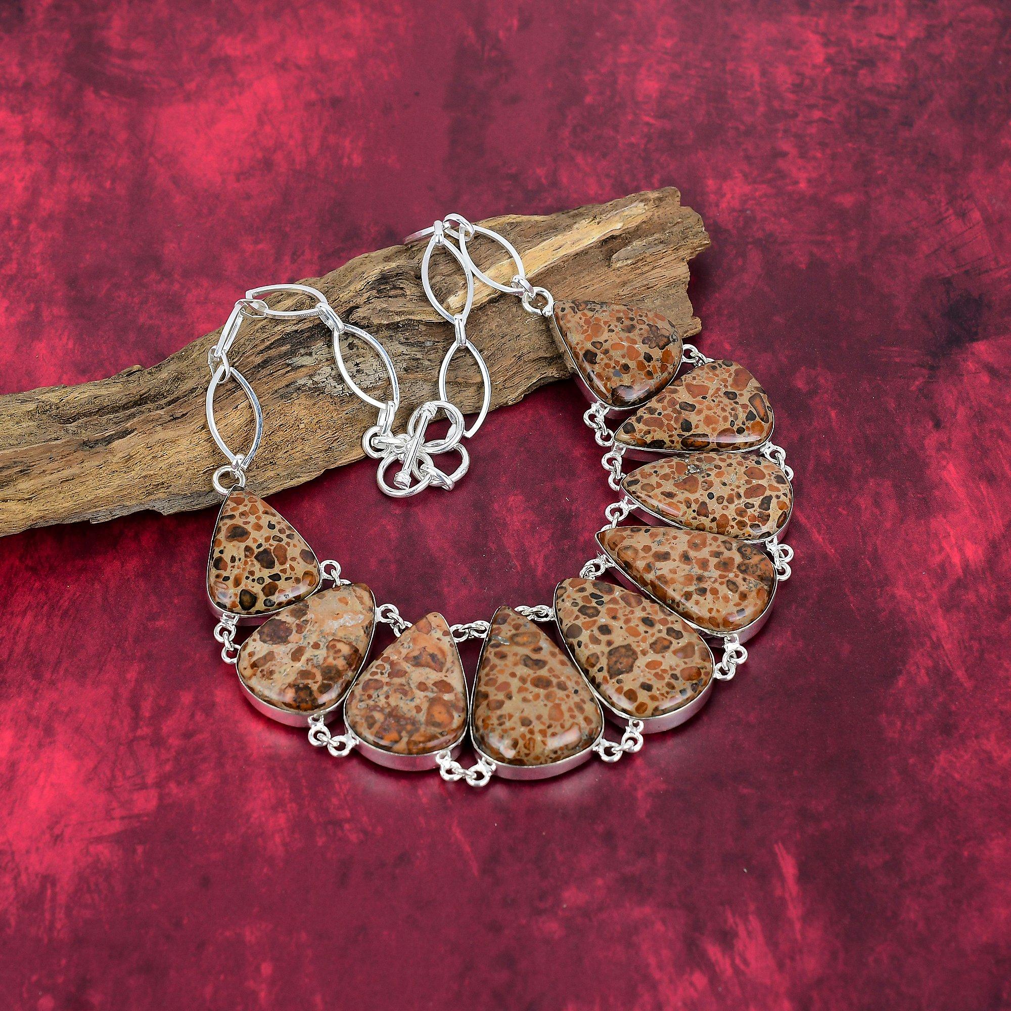 Asteroid Jasper Handmade Latest Design Jewelry Necklace, 925 Solid Sterling Silver Gemstone Necklace, Gift For Mother