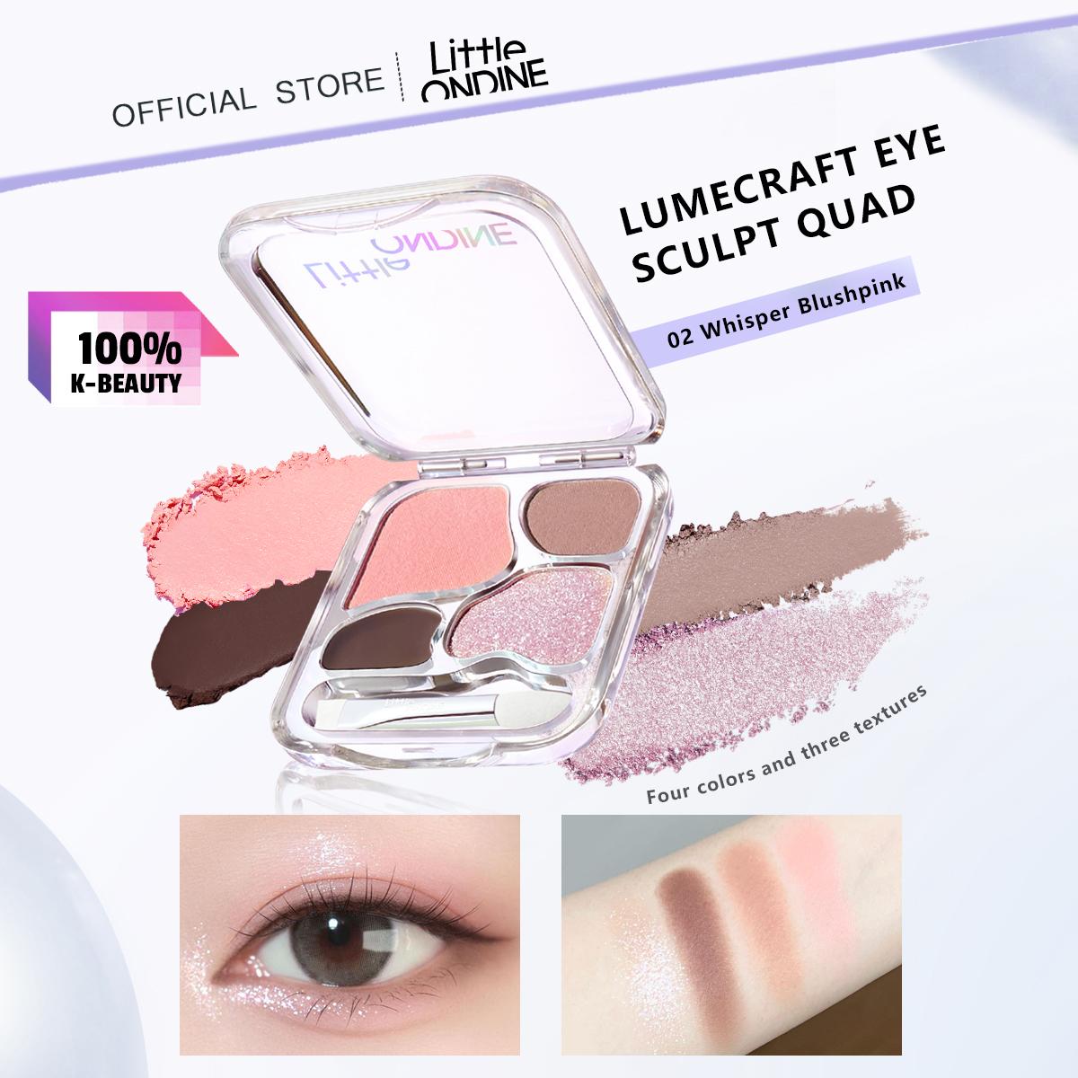 LITTLE ONDINE LumeCraft Eye Sculpt Quad 02 Whisper Blushpink 4.5g/0.16oz