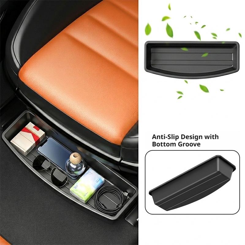 SEAMETAL Universal Car Under Seat Storage Box Hidden Organizer Bins Front Backseat Bag Trash Tray Accessories
