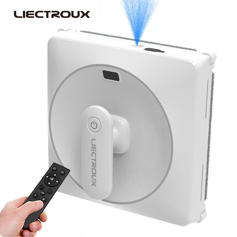 Liectroux YW910 Robot per la pulizia delle finestre, doppio spruzzo d'acqua, aspirazione a vuoto da 3000Pa, sensore laser - Nero