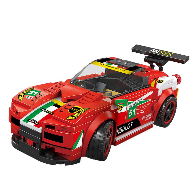 Wange Supercar Model Building Block City Technique Racing Car Old Classic Speed Champions Sport Vehicles Car Toy Children's Birthday Gift No.2875