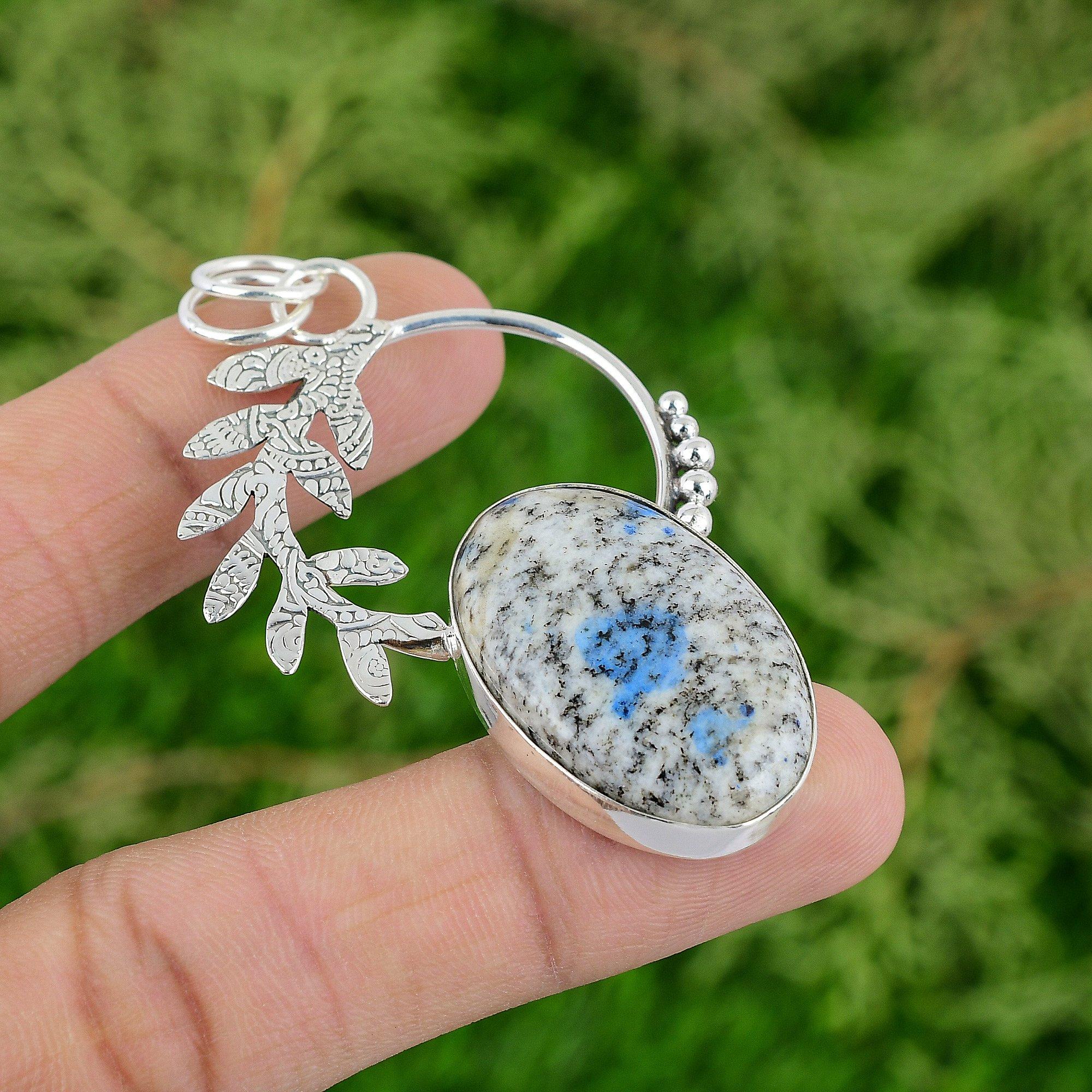 Daughters Day Deal K2 Jasper Stone 925 Silver Engagement Handcrafted New Pendant