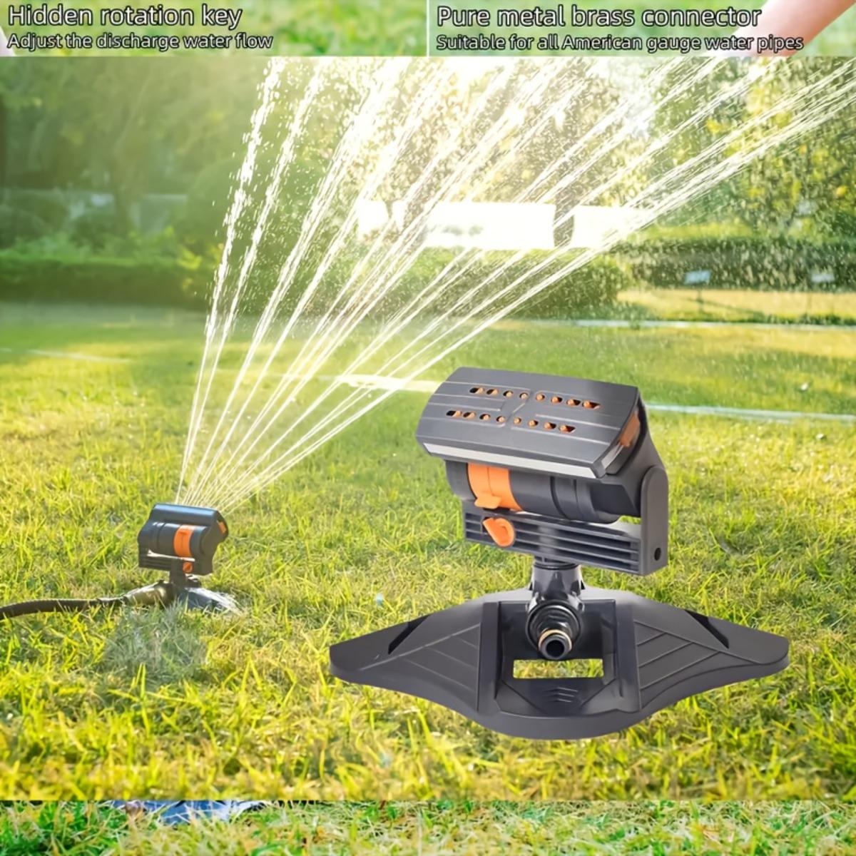 1 Garden Sprinkler with 16 Nozzles, 180 ° Rotatable Adjustable Head, Automatic Irrigation System, Wide Coverage, Watering Lawns and Gardens