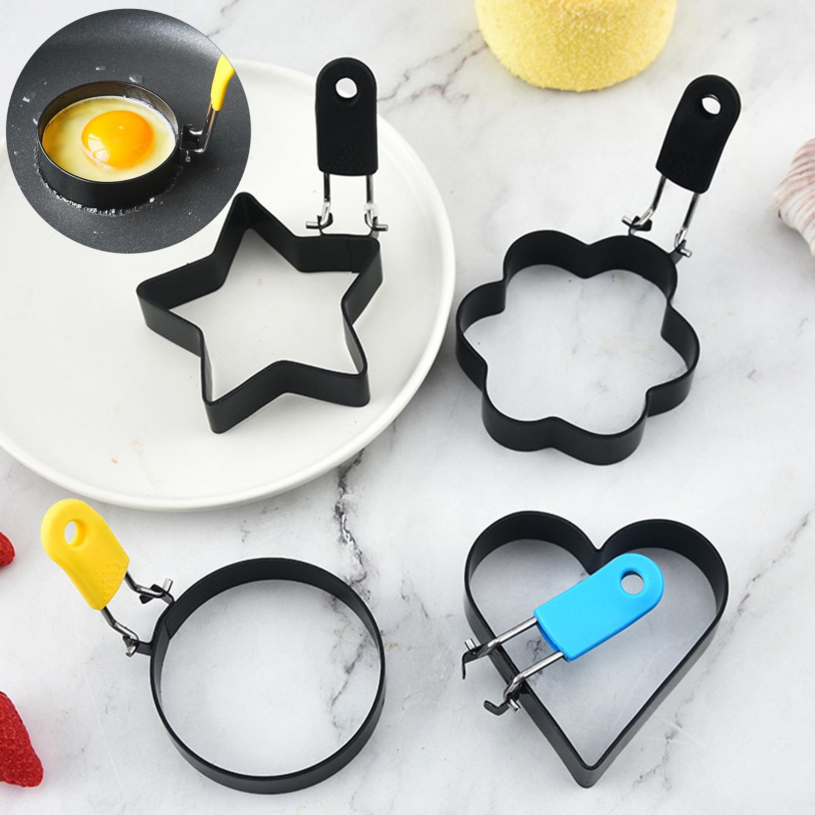 Nieprzywierający model omletu z rączką Trwała forma do jajek w kształcie serca