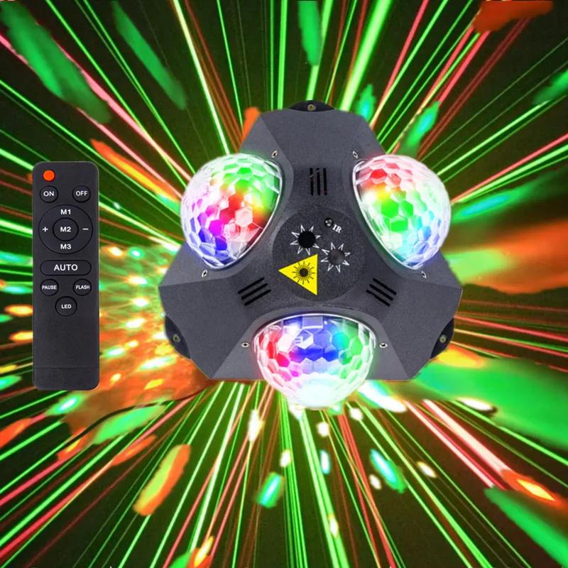 Party Disco Ball Laser Projector Light 5 in 1 DJ Stage Strobe Lights Christmas Wedding Home Club Decoration