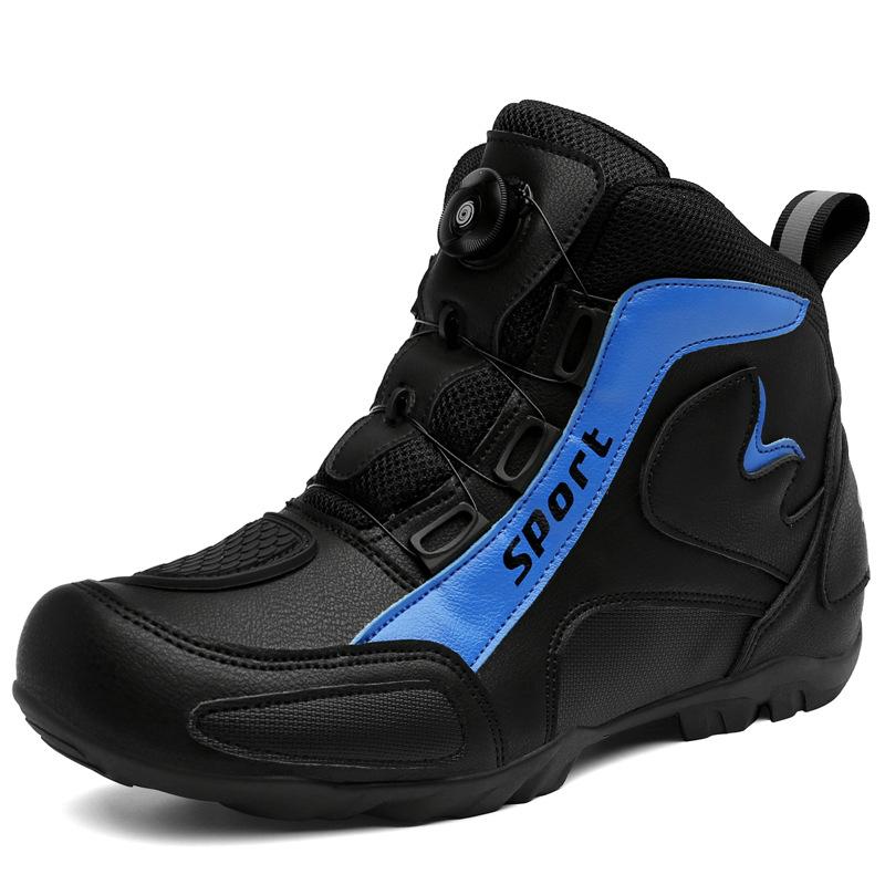 New Motorcycle Riding Shoes Men's And Women's Off Road Motorcycle Boots Racing Short Boots Self Locking Motorcycle Travel Equipment