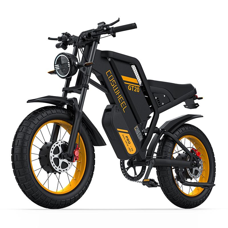 Bicicleta de Montaña Eléctrica Coswheel GT20 Doble Motor, 2000W/4000W, Batería 20AH/40Ah Neumático Ancho de 20 Pulgadas Ebike Todoterreno Off-Road