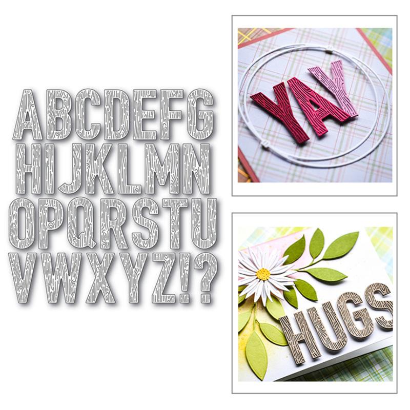 English Alphabet Pattern Combination Pattern Metal Cutting Dies Stamps Alphabet Embossing Paper Cards Making Craft Stencils Scrapbooking