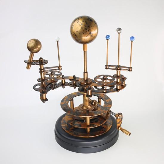 45.72 Cm Rustic Solar System Model Steampunk Fully Functional Tellurion Celestial Gift for Astro Lovers Orrery Gift