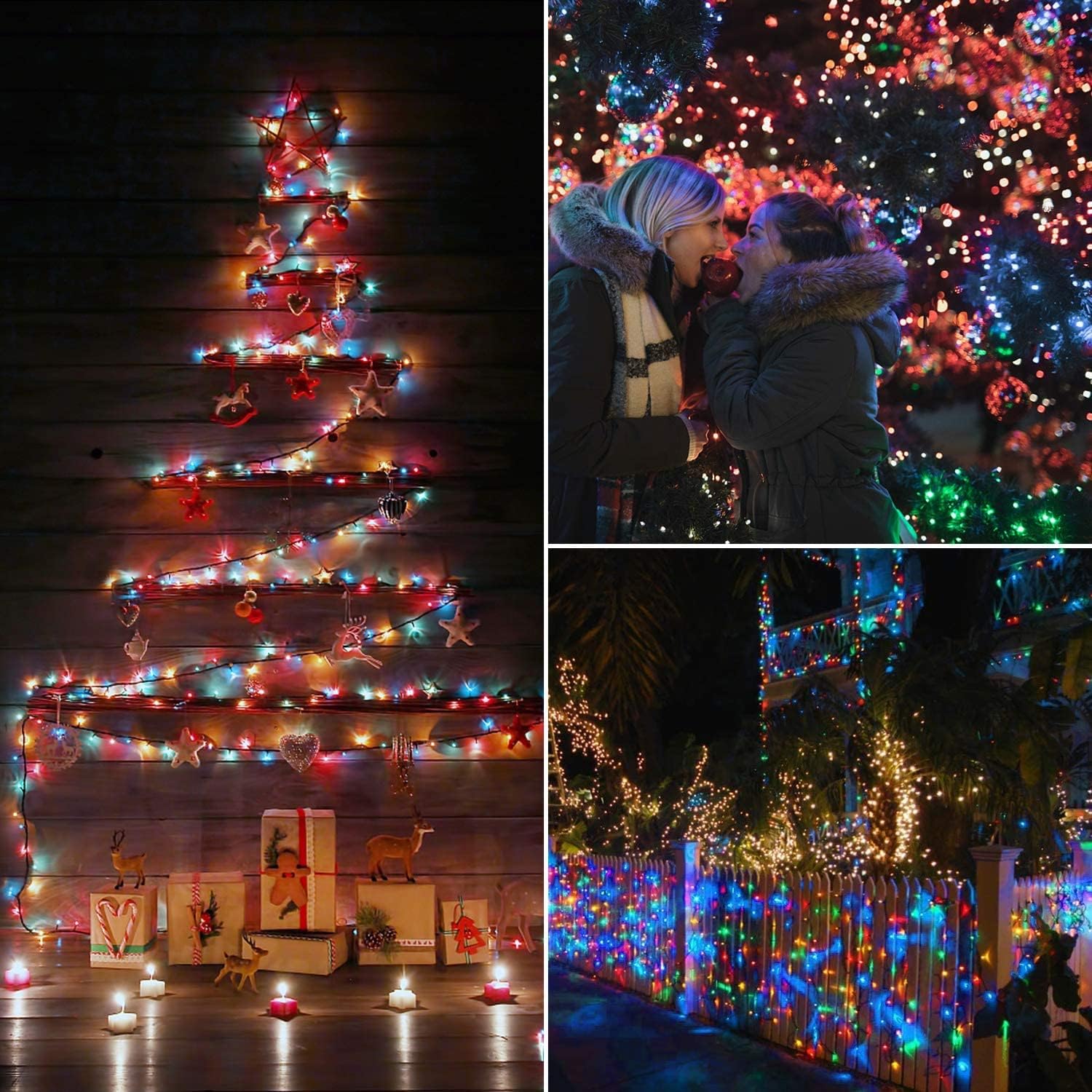 LED Fairy Lights Outdoor Warm White 10M-100M LED String Garland Christmas Light Waterproof 8 Modes for Party Wedding Easter Garden Balcony Christmas
