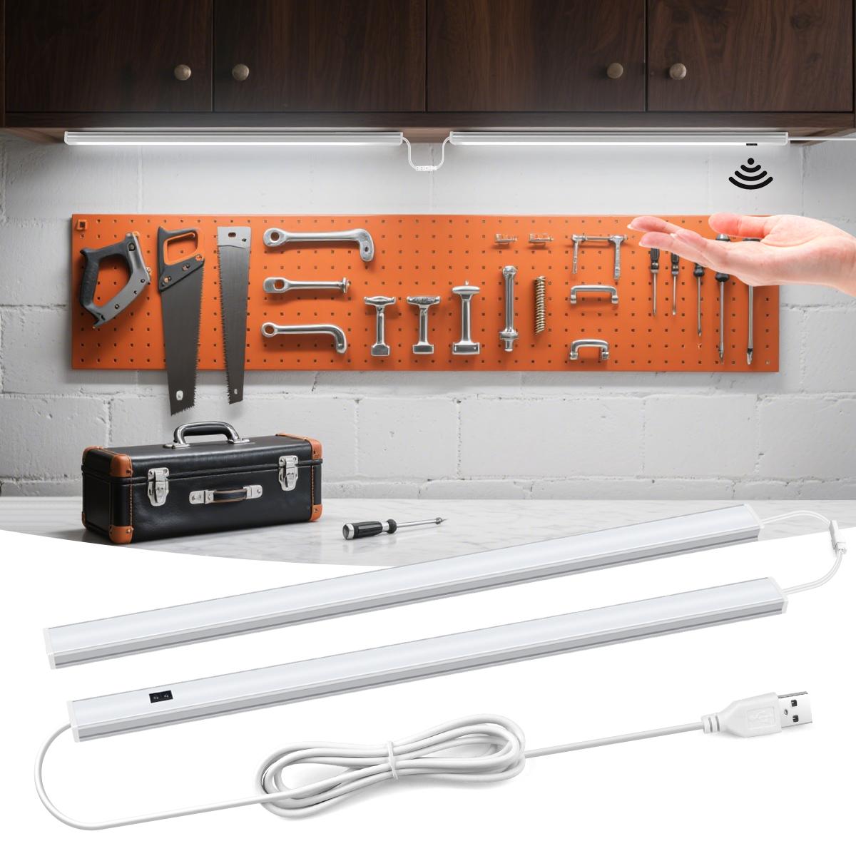 Under-Unit Light Kitchen LED Cabinet Light Bar Aluminium Bright Light Strip Non-Contact Motion Sensor Lamp For Cupboard Counter