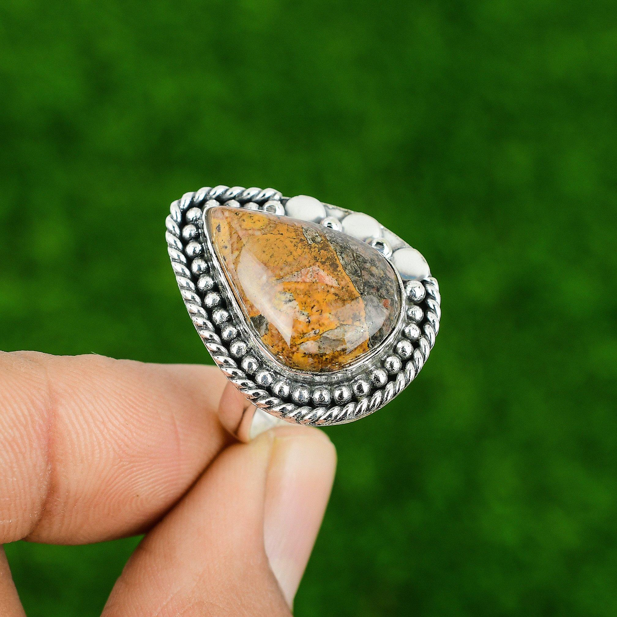 Mothers Day Sale Mookaite Stone Sterling Silver Stackable Art Deco Ring Jewelry