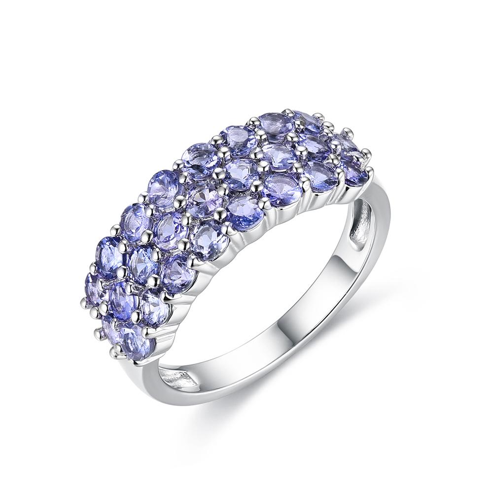S925 silver Classic design natural blue Tanzanite Rings natural gemstone jewelry fine jewelry precious gift for women