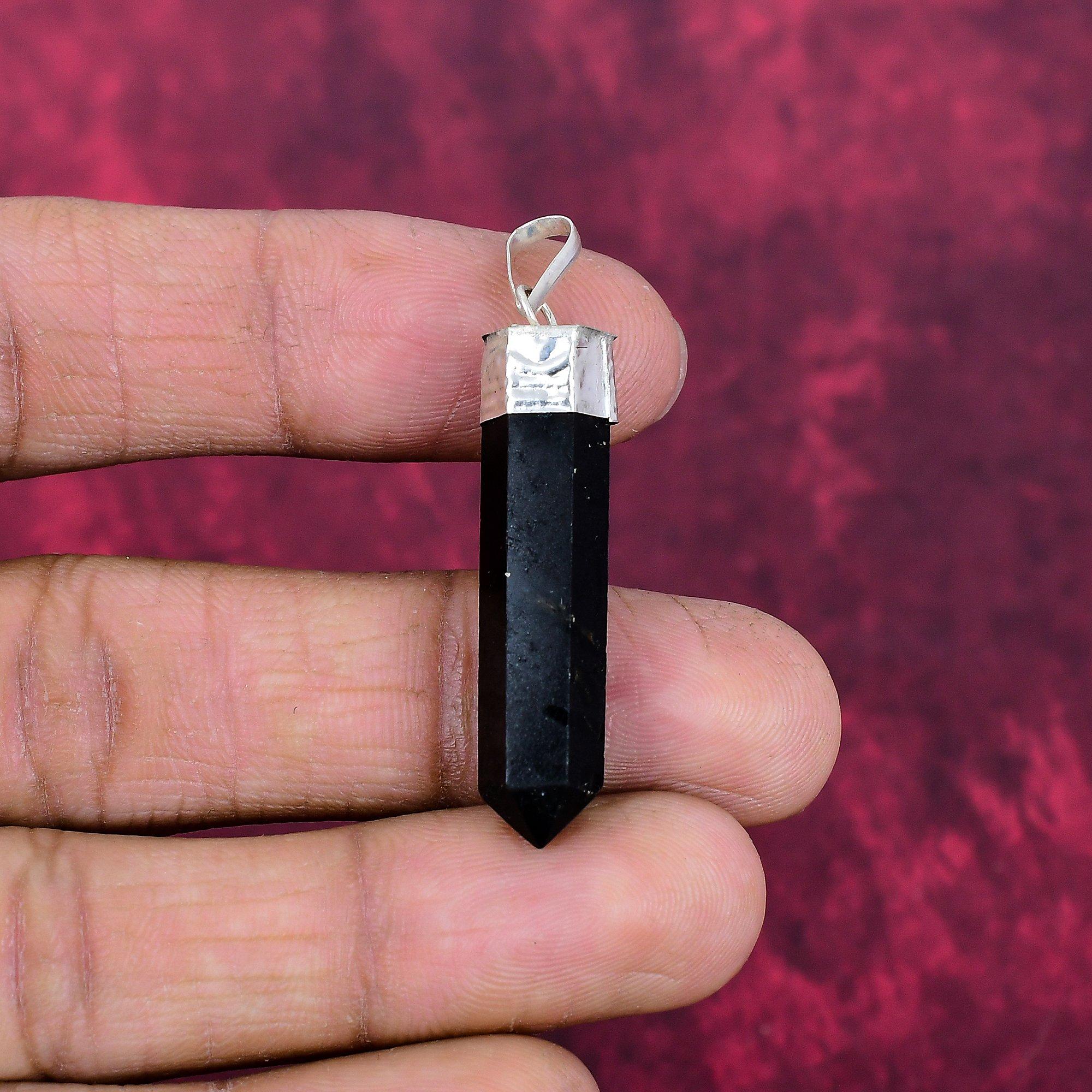 Black Tourmaline Pendant Gemstone Jewelry, 925 Solid Sterling Silver Pendant, Handmade Amazing Pendant Jewelry
