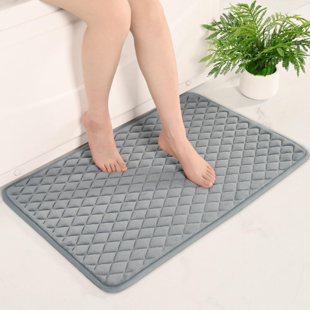 Spugna Bagno Cashmere Ispessimento Tappetino Bagno Tappeti Antiscivolo In Lavabo Vasca da Bagno Tappeto da Pavimento Zerbino per Sala Doccia Imbottitura 3D in Memory Foam