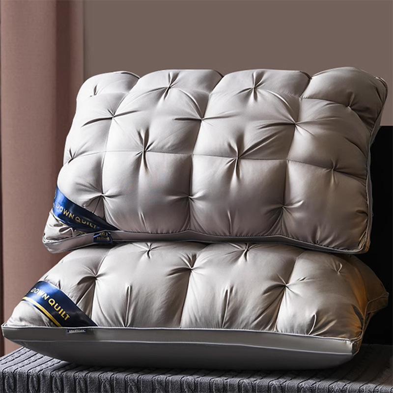 1PC Cuscino di Lusso Qualità Hotel 5 Stelle, 48*74 cm - Supporto per il Collo per Sonno Profondo, Nucleo Alto Antiaffossamento per Tutte le Stagioni
