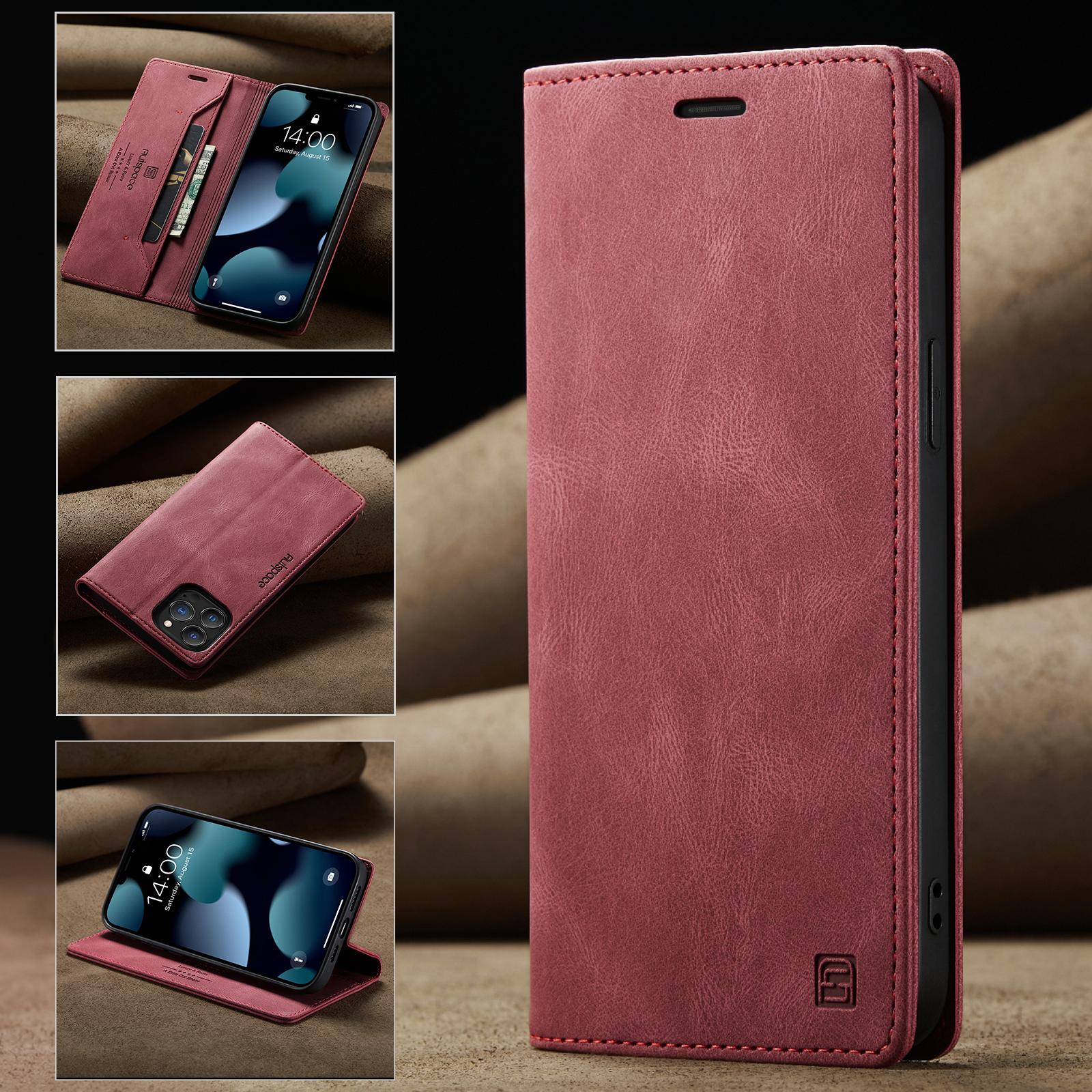 Custodia per telefono a portafoglio in pelle da viaggio d'affari di lusso con cavalletto per iPhone 12 Pro, Xiaomi Redmi Note 9, Huawei P50, Samsung S9 Custodia a libro magnetica per Google
