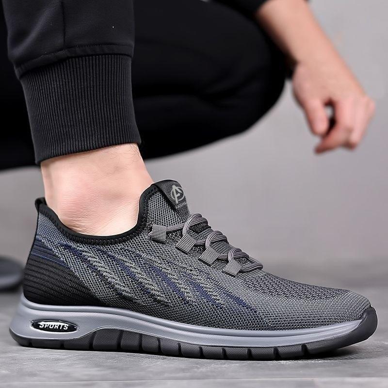 Flyknit Shoes, Breathable Mesh Shoes, Men's Casual Shoes, Running Shoes
