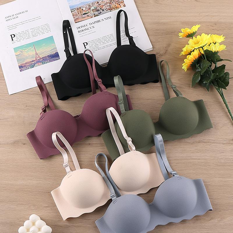 Push Up Bra for Women No Wire Seamless Underwear Bras Bralette Simple Solid Color Bras Ladies Brassiere Underwear Bras