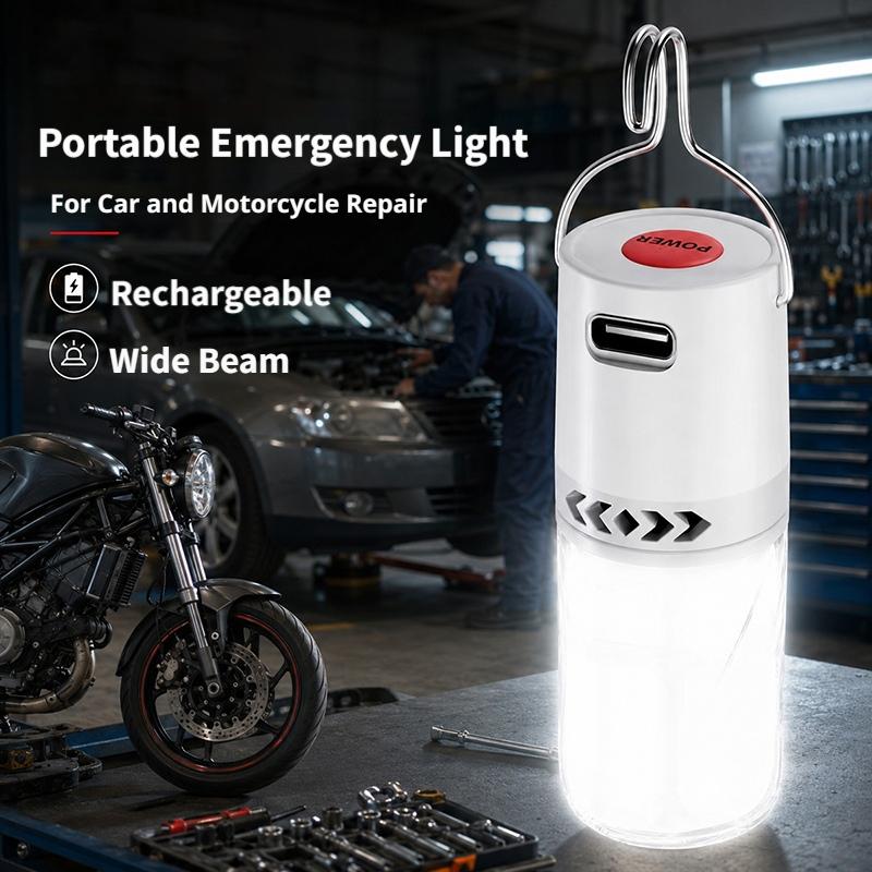 SEAMETAL LED Rechargeable Camping Lantern Emergency Outdoor Tent Light Portable Night Light with Clip Hook for Hiking Fishing Hurricane